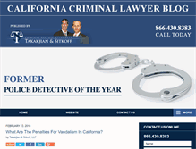 Tablet Screenshot of california-criminal-lawyer-blog.com